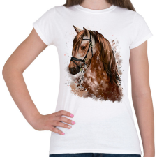 PRINTFASHION Horse - Női póló - Fehér női póló