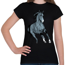 PRINTFASHION Horse - Női póló - Fekete női póló