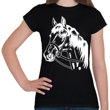 PRINTFASHION Horse - Női póló - Fekete női póló