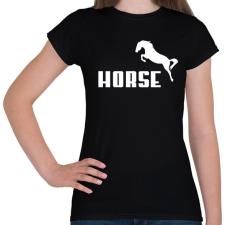 PRINTFASHION HORSE (Puma stílus) - Női póló - Fekete női póló