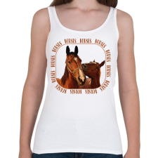 PRINTFASHION Horses  - Női atléta - Fehér női trikó