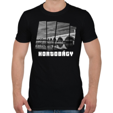 PRINTFASHION Hortobágyi 9 lyukú híd (GTA stílus) - Férfi póló - Fekete férfi póló