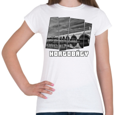 PRINTFASHION Hortobágyi 9 lyukú híd (GTA stílus) - Női póló - Fehér női póló