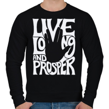 PRINTFASHION Hosszú hasznos életet! - Férfi pulóver - Fekete férfi pulóver, kardigán
