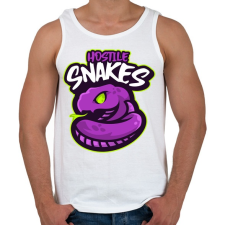 PRINTFASHION hostile snakes - Férfi atléta - Fehér atléta, trikó