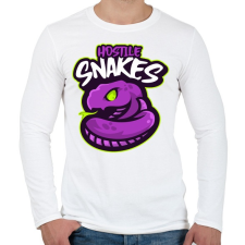 PRINTFASHION hostile snakes - Férfi hosszú ujjú póló - Fehér férfi póló