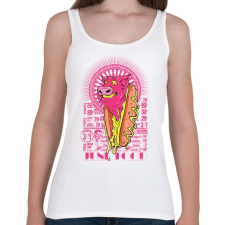 PRINTFASHION Hot dog - Női atléta - Fehér női trikó