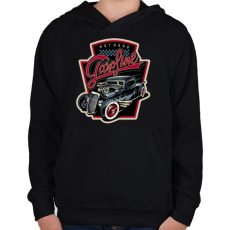PRINTFASHION HOT ROAD - Gyerek kapucnis pulóver - Fekete