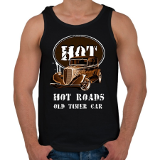 PRINTFASHION HOT ROADS - Férfi atléta - Fekete atléta, trikó