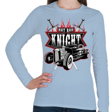 PRINTFASHION HOT ROD király - Női hosszú ujjú póló - Világoskék női póló