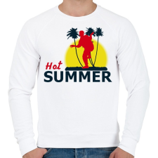 PRINTFASHION HOT SUMMER1 - Férfi pulóver - Fehér férfi pulóver, kardigán