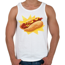 PRINTFASHION Hotdog - Férfi atléta - Fehér