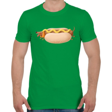 PRINTFASHION Hotdog - Férfi póló - Zöld férfi póló