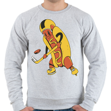 PRINTFASHION Hotdog hokista - Férfi pulóver - Sport szürke férfi pulóver, kardigán
