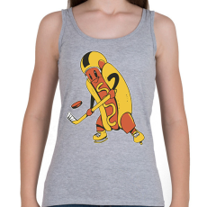 PRINTFASHION Hotdog hokista - Női atléta - Sport szürke