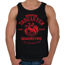 PRINTFASHION House Targaryen - Férfi atléta - Fekete