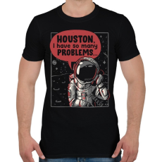 PRINTFASHION Houston, baj van - Férfi póló - Fekete