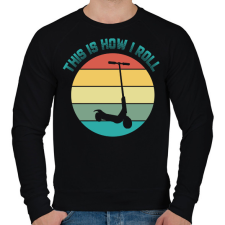 PRINTFASHION How I roll - Férfi pulóver - Fekete férfi pulóver, kardigán