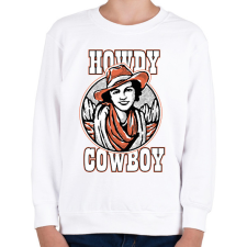PRINTFASHION Howdy cowboy - Gyerek pulóver - Fehér gyerek pulóver, kardigán