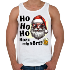 PRINTFASHION Hozz még sört - Hipszter Mikulás - Férfi atléta - Fehér atléta, trikó