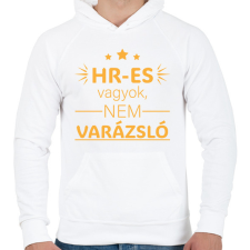 PRINTFASHION HR-es vagyok - Férfi kapucnis pulóver - Fehér férfi pulóver, kardigán