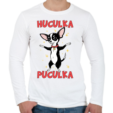 PRINTFASHION Huculka Puculka - Férfi hosszú ujjú póló - Fehér férfi póló