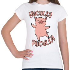 PRINTFASHION Huculka Puculka malac - Női póló - Fehér