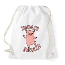 PRINTFASHION Huculka Puculka malac - Sportzsák, Tornazsák - Fehér tornazsák