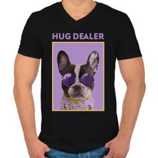 PRINTFASHION HUG DEALER - Férfi V-nyakú póló - Fekete