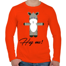 PRINTFASHION Hug me! - Férfi hosszú ujjú póló - Narancs férfi póló