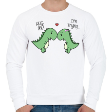 PRINTFASHION Hug me! - Férfi pulóver - Fehér