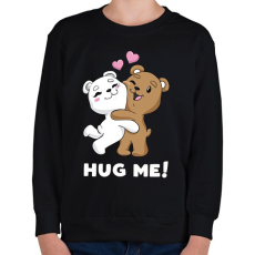 PRINTFASHION Hug me! - Gyerek pulóver - Fekete