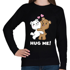 PRINTFASHION Hug me! - Női pulóver - Fekete női pulóver, kardigán