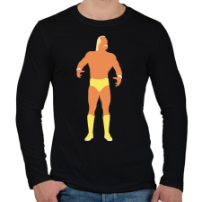 PRINTFASHION Hulk Hogan - Férfi hosszú ujjú póló - Fekete férfi póló