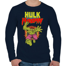 PRINTFASHION Hulk Hogan - Férfi hosszú ujjú póló - Sötétkék férfi póló