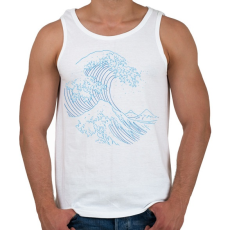 PRINTFASHION Hullám - Férfi atléta - Fehér
