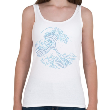 PRINTFASHION Hullám - Női atléta - Fehér női trikó