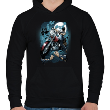 PRINTFASHION Hullavadász - Férfi kapucnis pulóver - Fekete férfi pulóver, kardigán