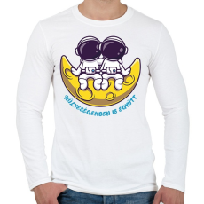 PRINTFASHION Hülyeségekben is együtt - Férfi hosszú ujjú póló - Fehér