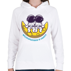 PRINTFASHION Hülyeségekben is együtt - Női kapucnis pulóver - Fehér