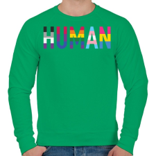 PRINTFASHION Human - Férfi pulóver - Zöld férfi pulóver, kardigán