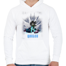 PRINTFASHION HUMANS - Férfi kapucnis pulóver - Fehér férfi pulóver, kardigán