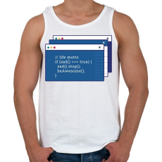 PRINTFASHION Humoros kódolás - Férfi atléta - Fehér