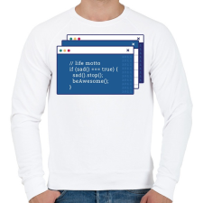 PRINTFASHION Humoros kódolás - Férfi pulóver - Fehér női pulóver, kardigán