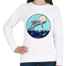 PRINTFASHION humpbackv2 - Női pulóver - Fehér