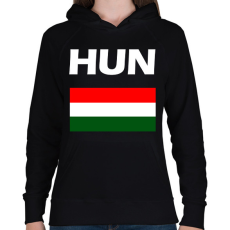PRINTFASHION HUN - Női kapucnis pulóver - Fekete