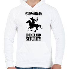 PRINTFASHION Hungarian homeland security - Férfi kapucnis pulóver - Fehér