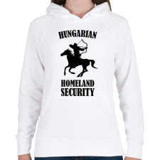 PRINTFASHION Hungarian homeland security - Női kapucnis pulóver - Fehér női pulóver, kardigán