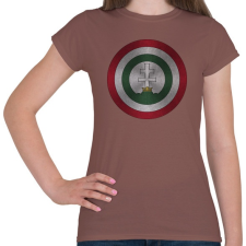 PRINTFASHION Hungarika kapitány - Női póló - Mogyoróbarna női póló