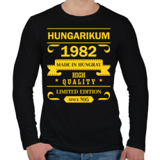 PRINTFASHION Hungarikum - Évszámmal - Férfi hosszú ujjú póló - Fekete
